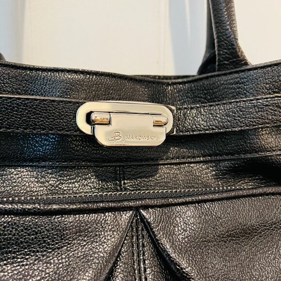 B. Makowsky black leather shoulder bag - Picture 16 of 16